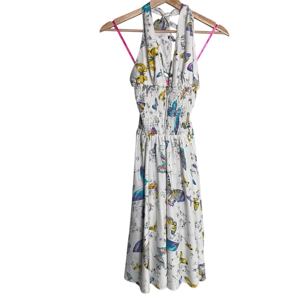 Betsey Johnson Multicolor Butterfly Haltar Dress
